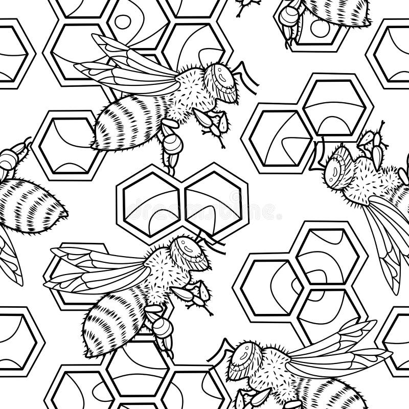 Honeyb coloring stock illustrations â honeyb coloring stock illustrations vectors clipart