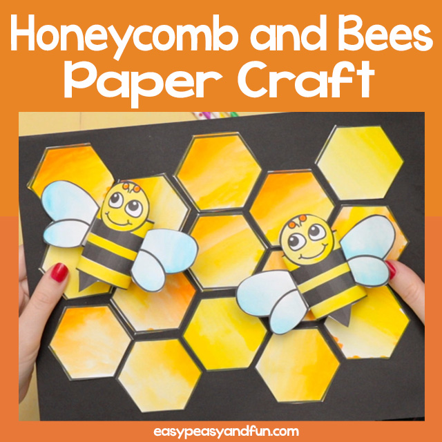 Honeyb and bees craft template â easy peasy and fun hip