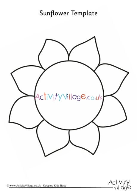 Sunflower template
