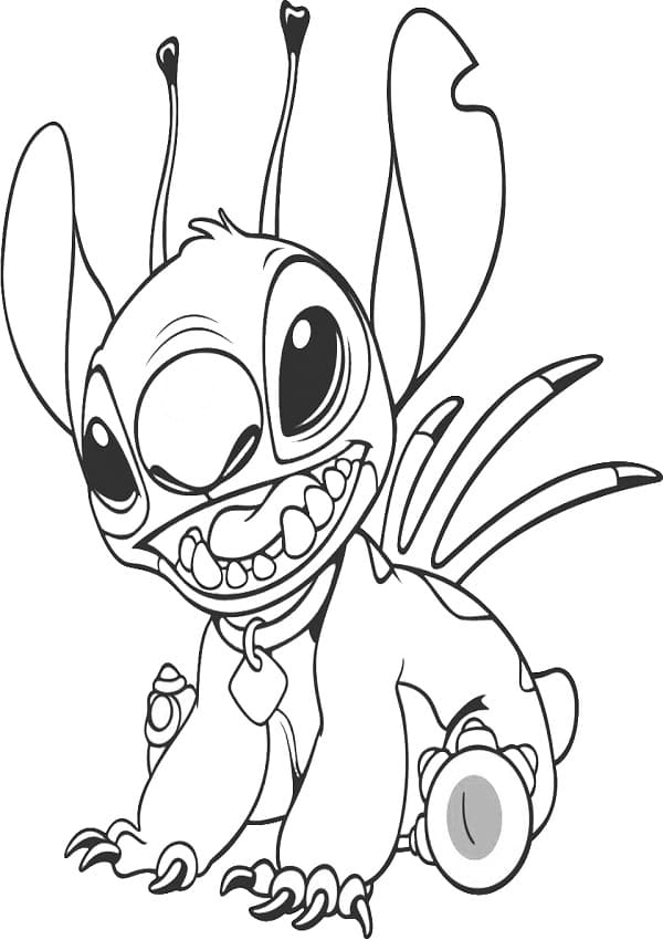 Free stitch coloring page
