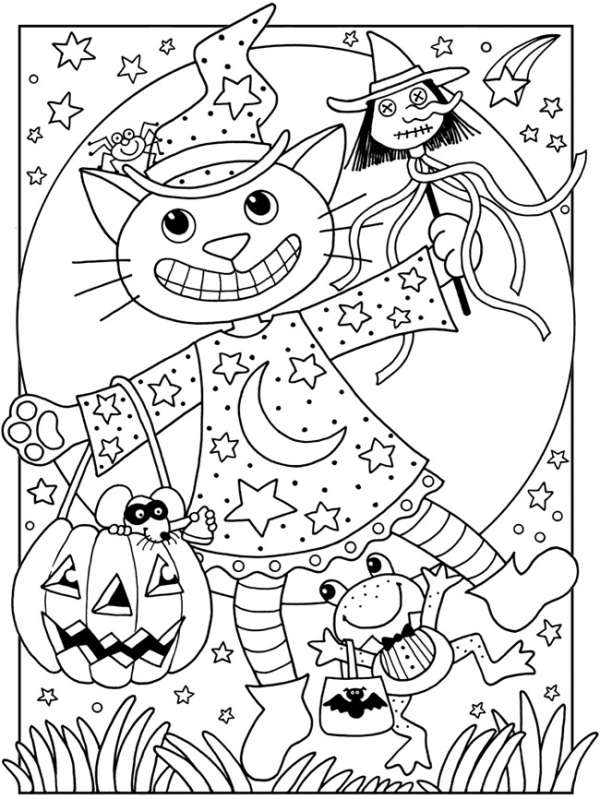 Cute halloween coloring pages â craft gossip