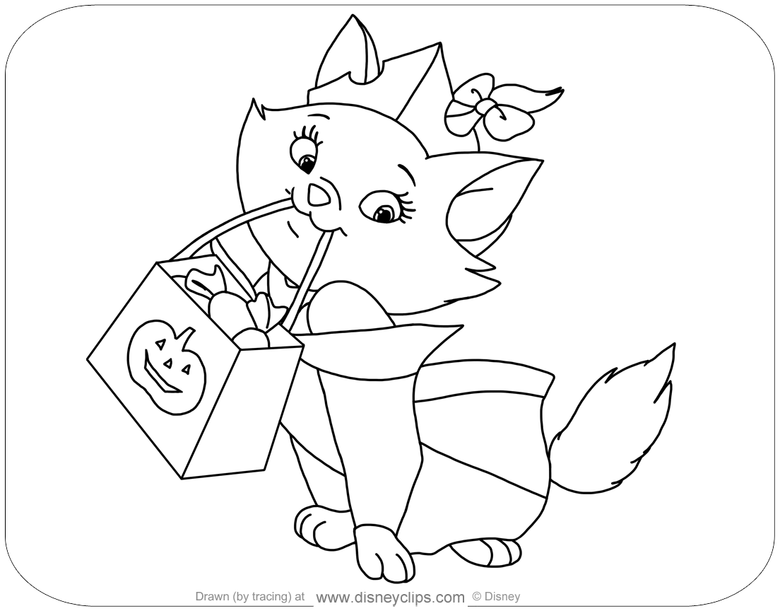 Disney halloween coloring pages