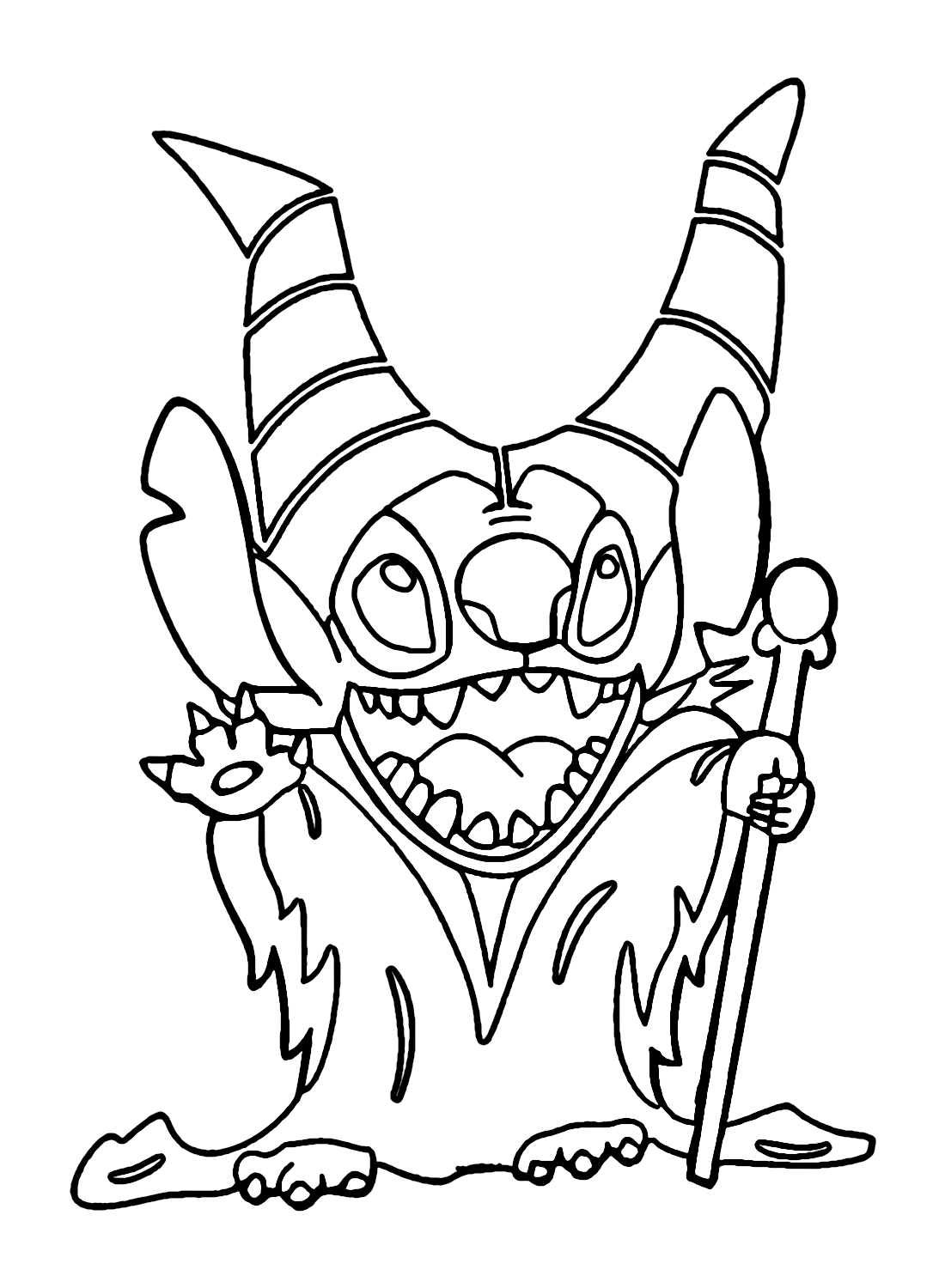 Halloween maleficent stitch coloring pages coloring page