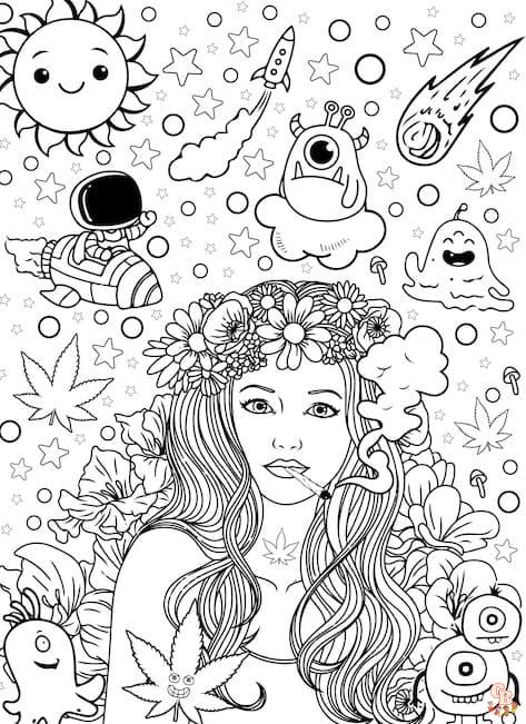 Sharing the joy of coloring explore stoner coloring page