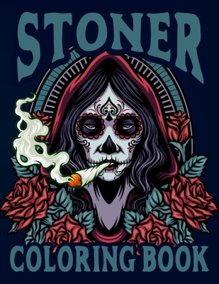 Stoner coloring book pothead printable stoner coloring pages gifts for marijuana lover for relieving stress and escape from taking cannabis by nifty coloring book publishing