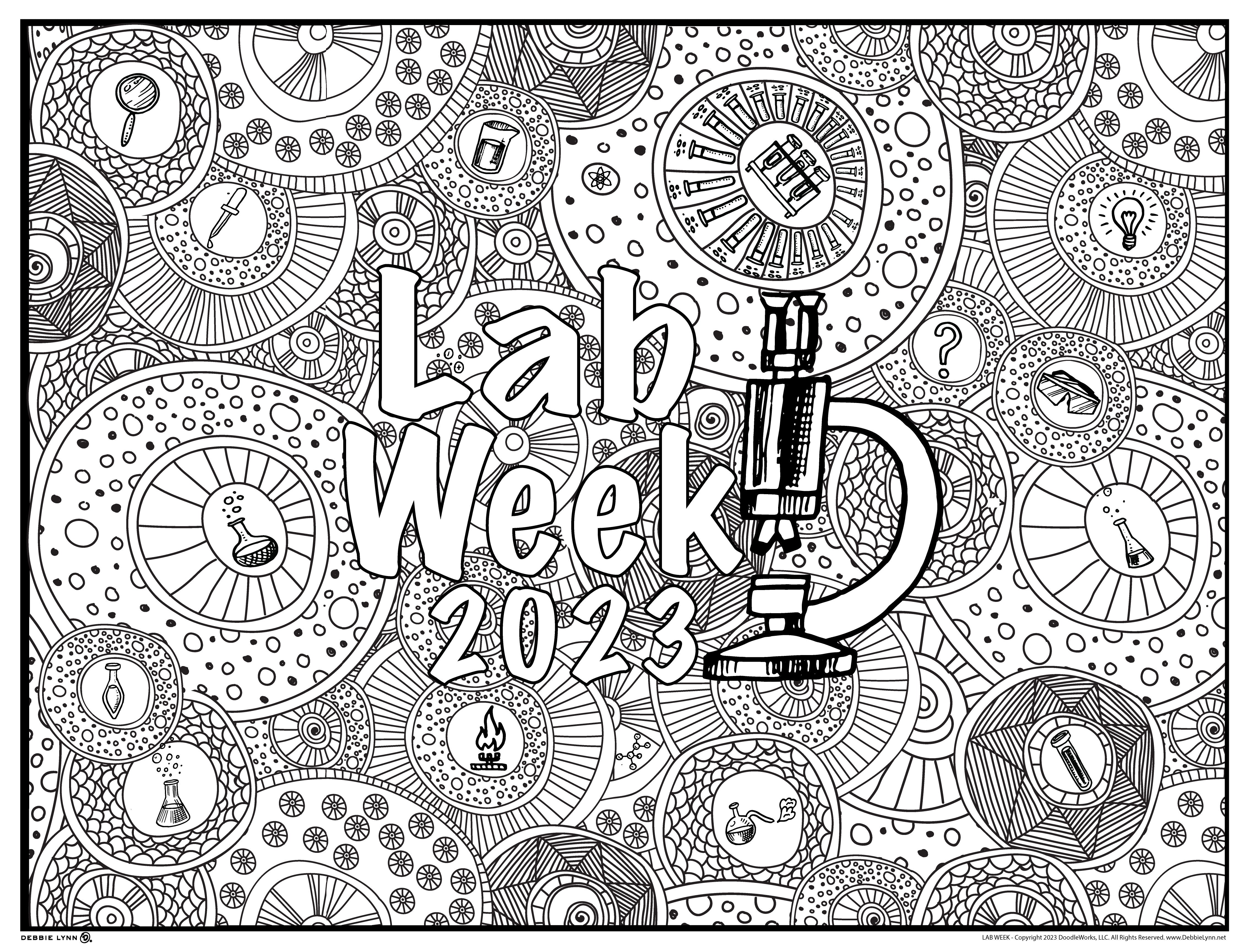 Lab week personalized giant coloring poster x â debbie lynn