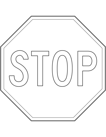 Stop sign in australia coloring page free printable coloring pages