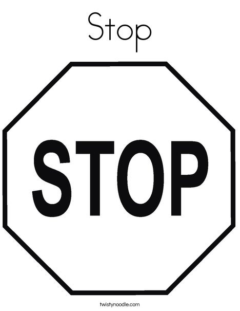 Stop coloring page