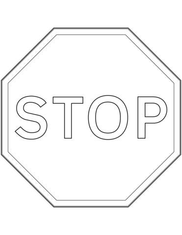 Stop sign in the united kingdom coloring page free printable coloring pages