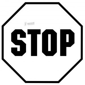 Stop sign stencil reserved signs coloring pages sign templates