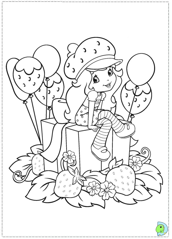Strawberry shortcake coloring page