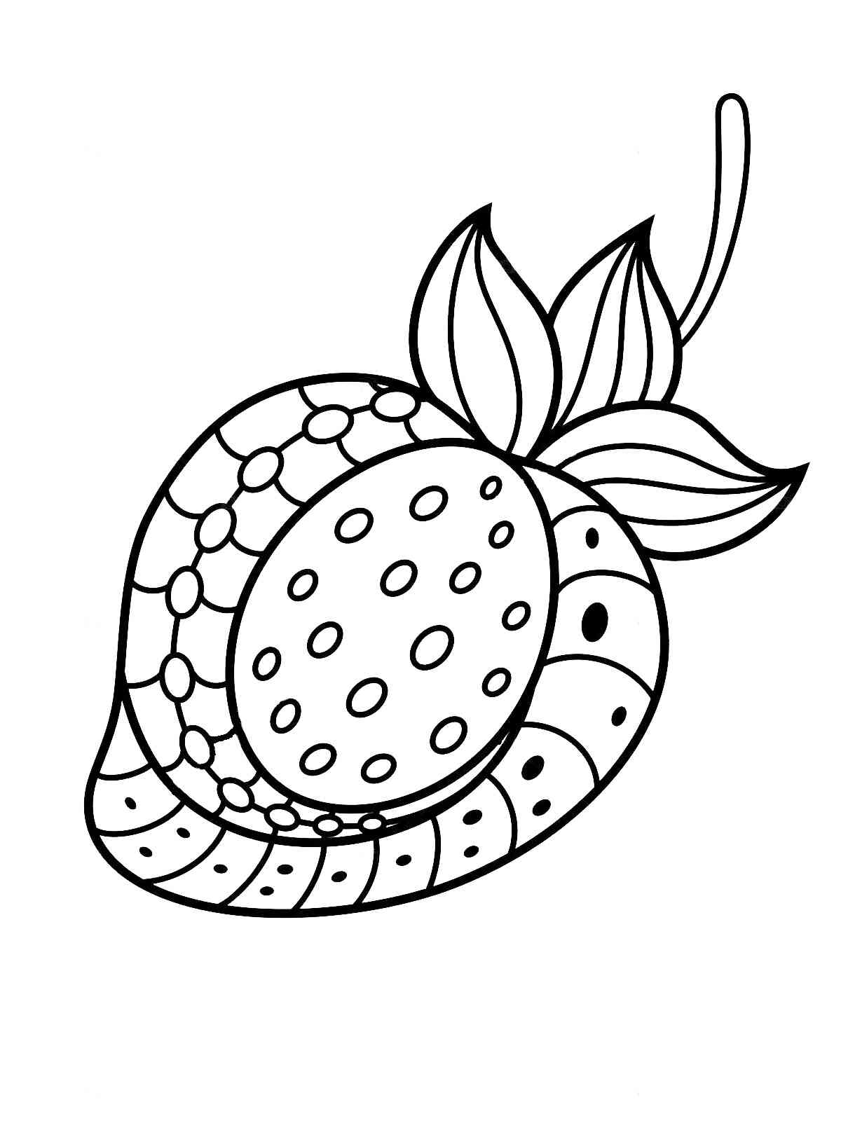 Strawberry coloring pages for adults