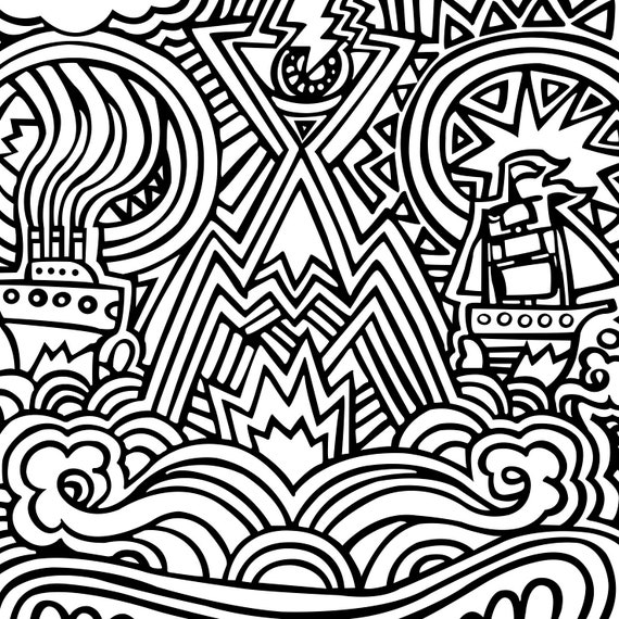 Pages the street art coloring book print