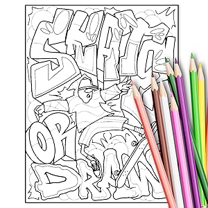 Graffiti vibes an adult coloring book for street art enthusiasts press minelli books