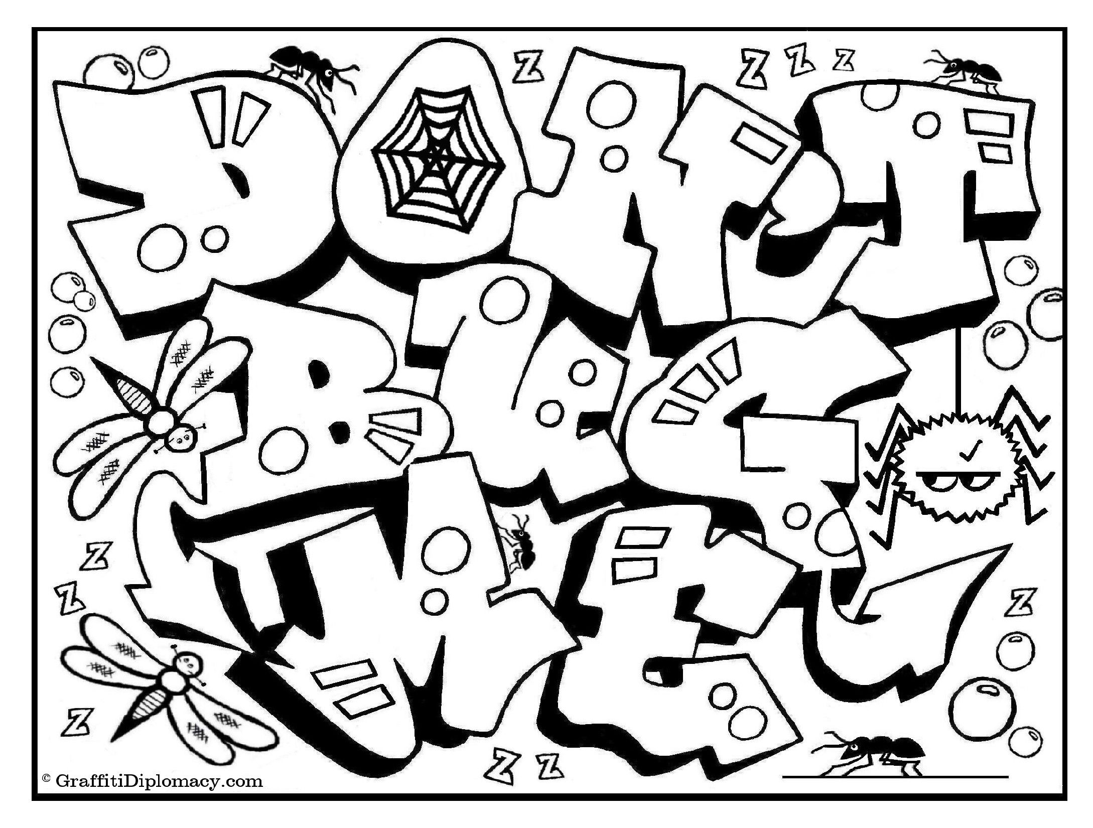 Adult coloring pages coloring pages to print graffiti lettering