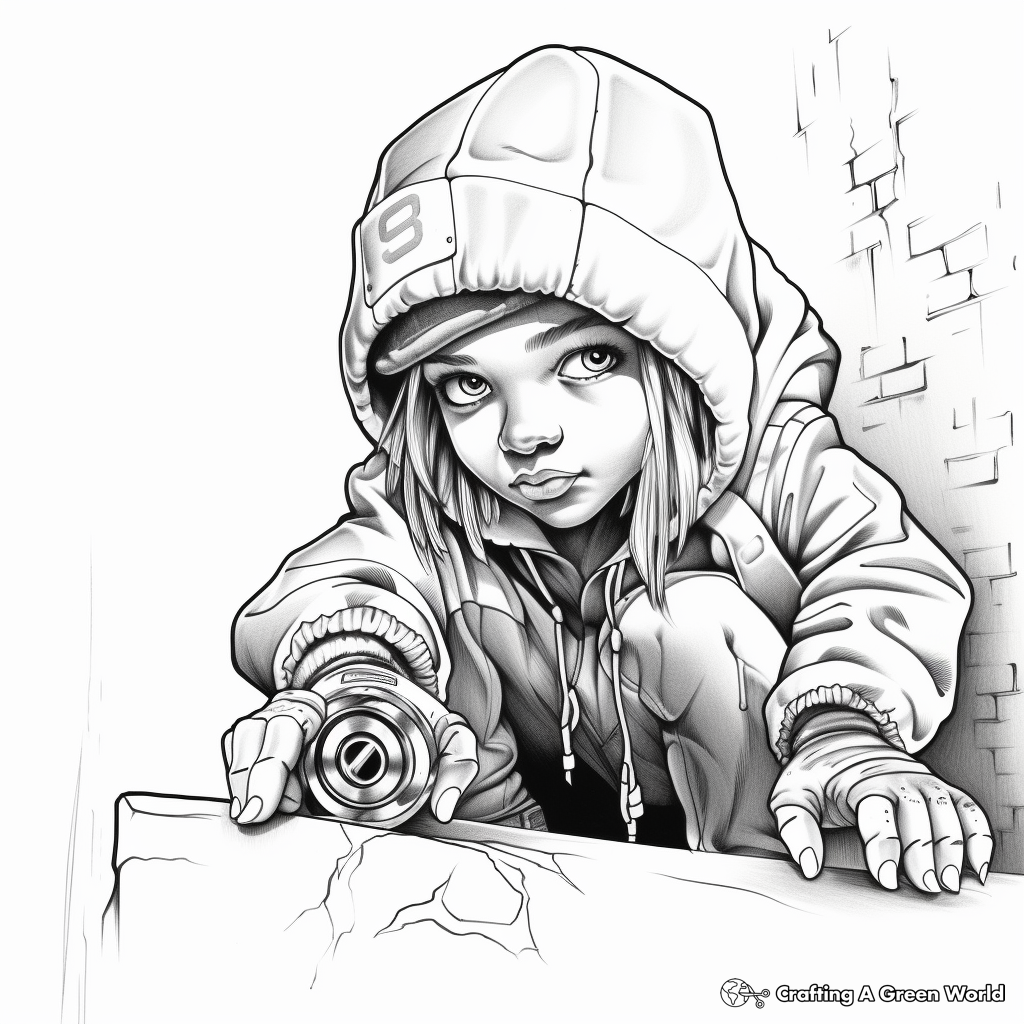 Graffiti coloring pages