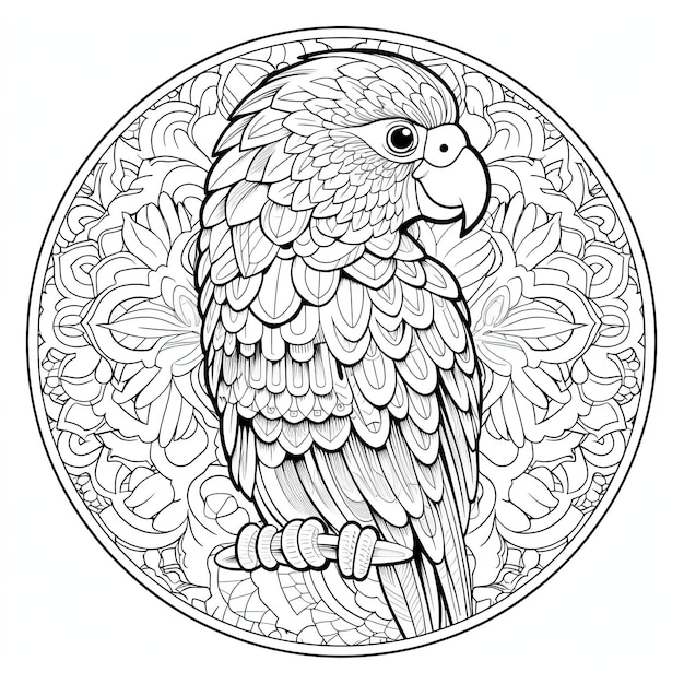 Premium ai image animal mandala coloring pages for kids and adults stress relief