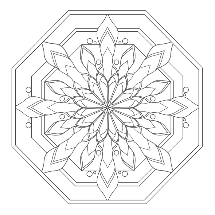 These printable mandala and abstract coloring pages relieve stress and help you meditate