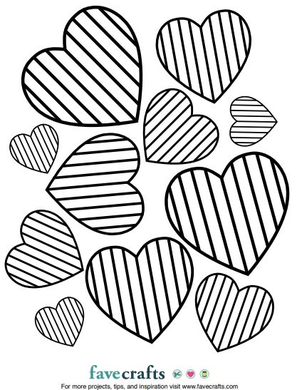 Simple stripes heart coloring page pdf heart coloring pages valentines day coloring page coloring pages