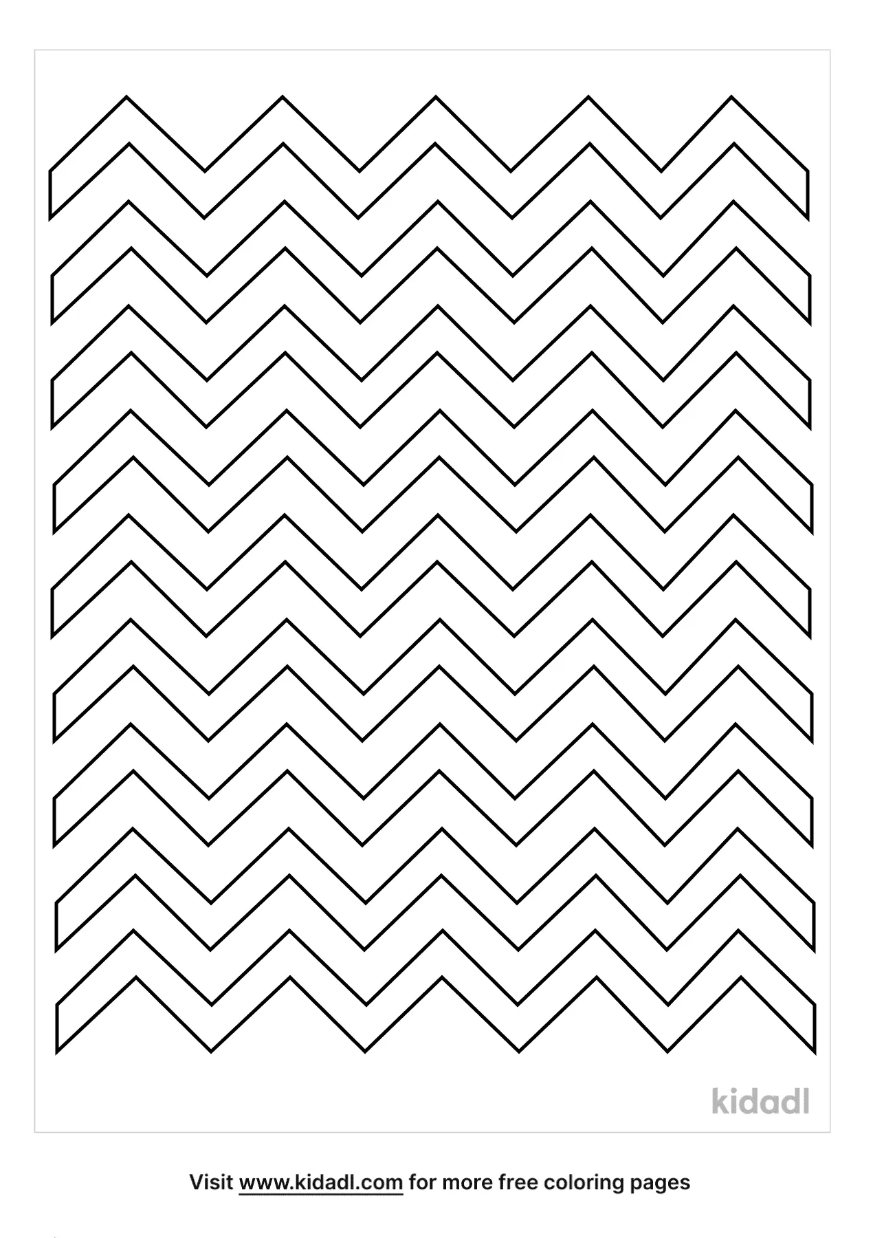 Free zigzag stripes coloring page coloring page printables
