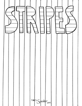 Stripes pattern coloring page by mrsspeaker tpt