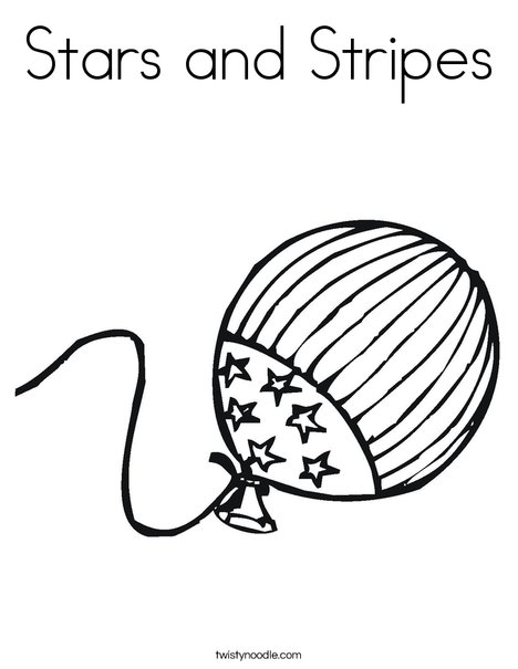 Stars and stripes coloring page