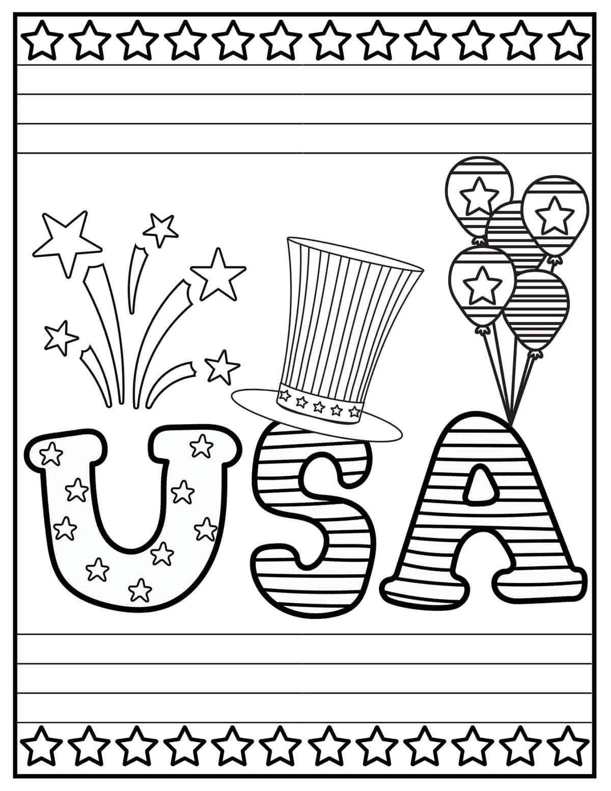 Free th of july coloring pages