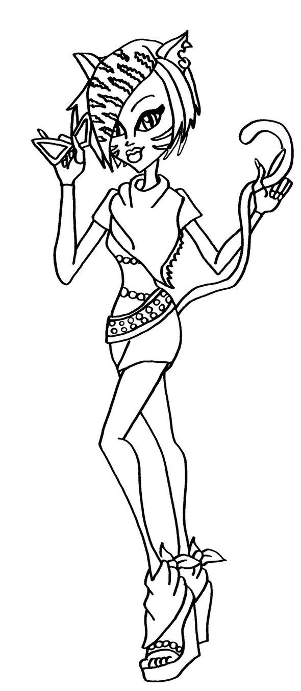 Toralei stripe by elfkena on deviantart monster high party coloring pages coloring pages for girls