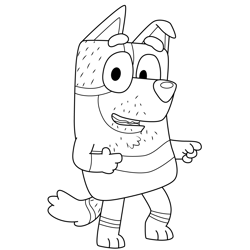Stripe heeler bluey coloring page for kids