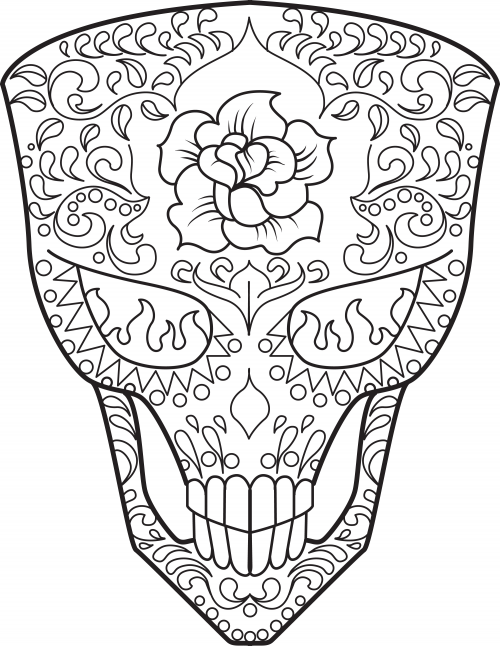 Sugar skull coloring page
