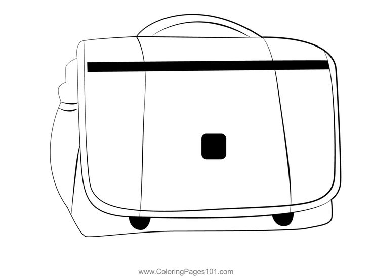 Large school bag coloring page in school bags coloring pages office bag
