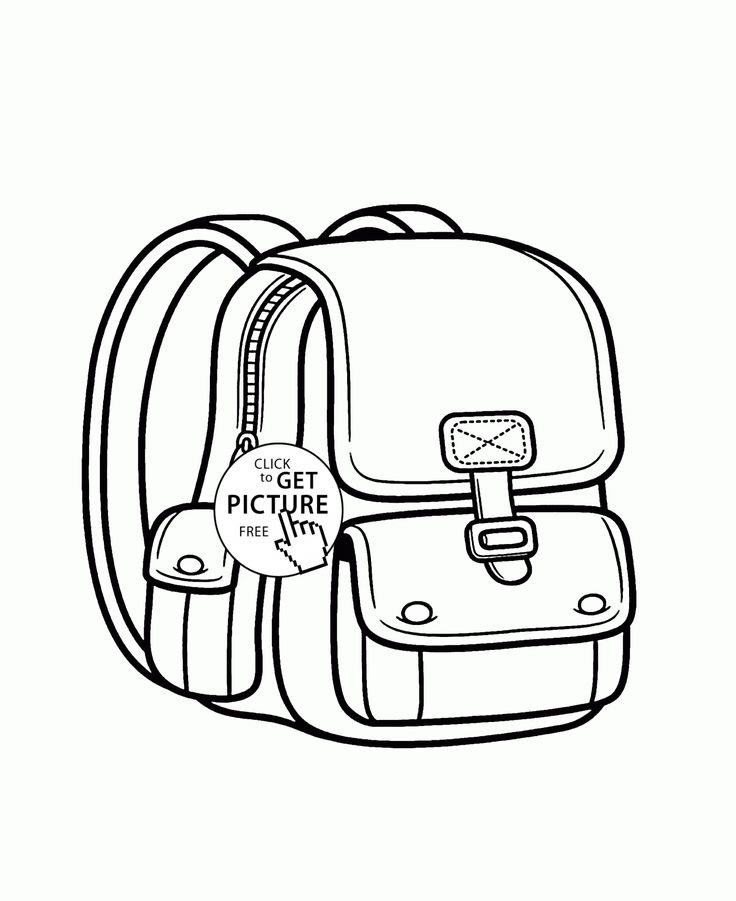 Backpack coloring page for kids back to school coloring pages printables free