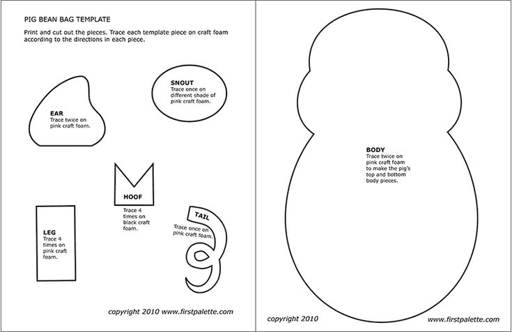Animal bean bag templates free printable templates coloring pages firstpalette stuffed animal bean bag templates printable free bean bag pattern