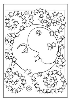 Printable sun and moon coloring sheets a cosmic coloring experience pages