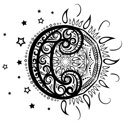 Sun and moon mandala m