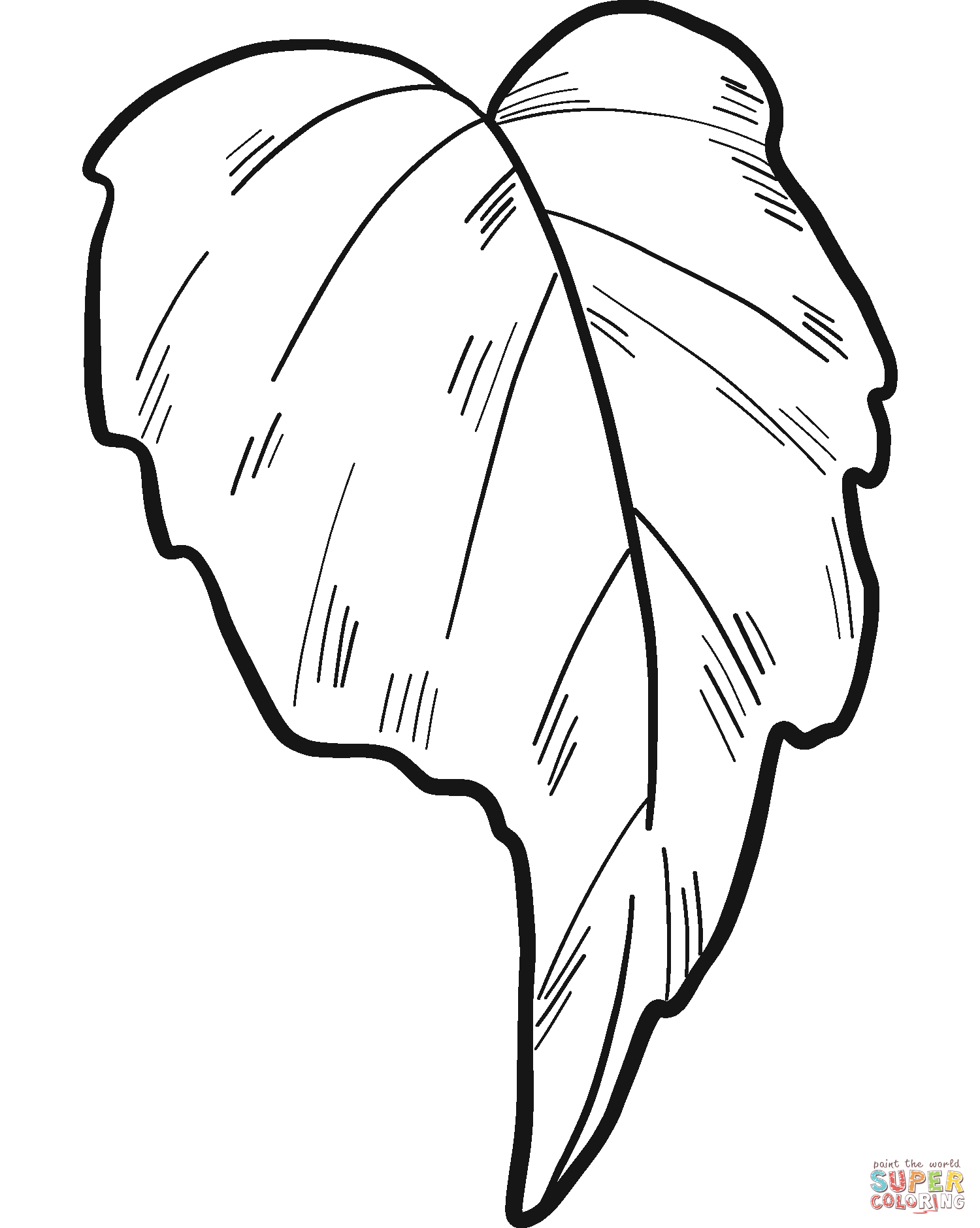 Sunflower leaf coloring page free printable coloring pages