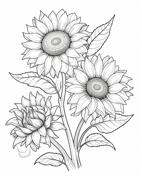 Page flowers coloring pages images