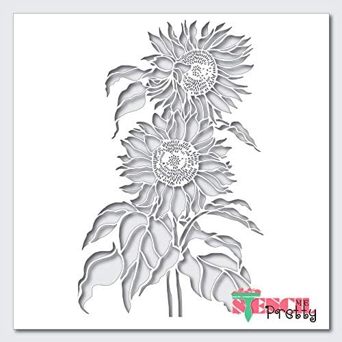 Big sunflower stencil