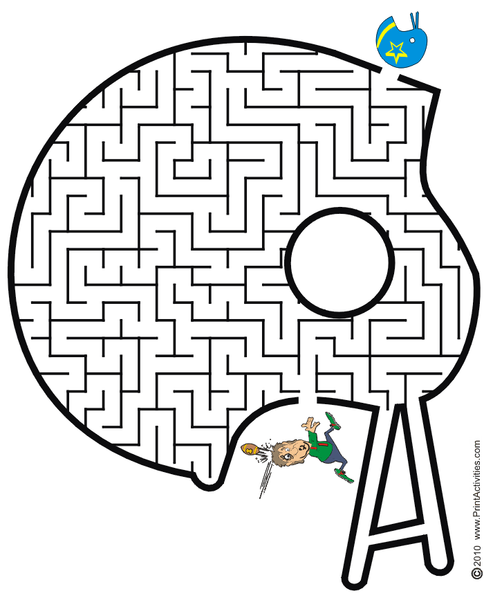 Football helmet maze