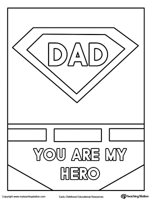 Free fathers day card superhero outfit