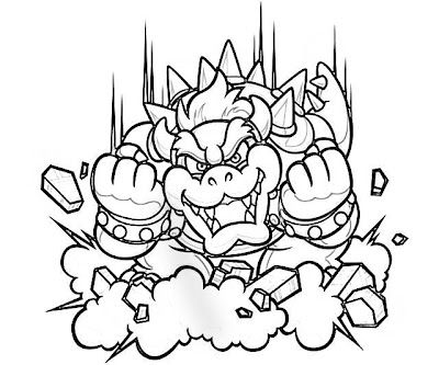 Printable super mario d land bowser cocky coloring pages mario coloring pages bowser coloring pages