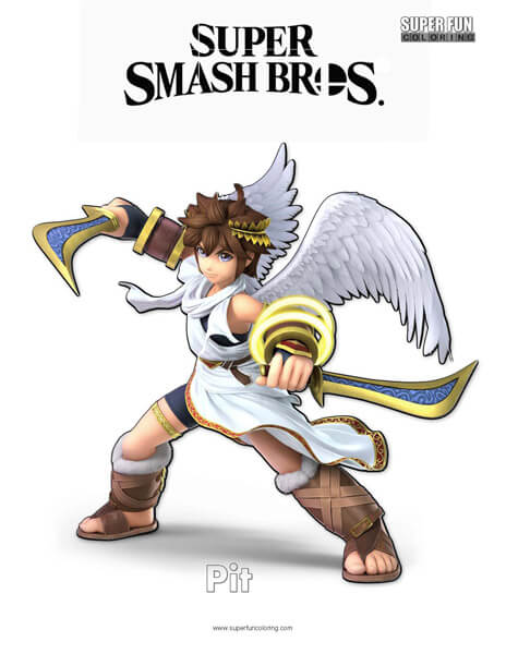 Super smash brothers coloring pages