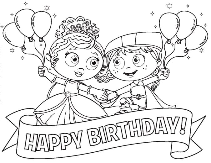 Red riding hood super why coloring page