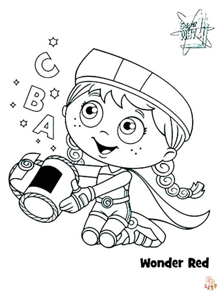 Super why coloring pages printable and free options