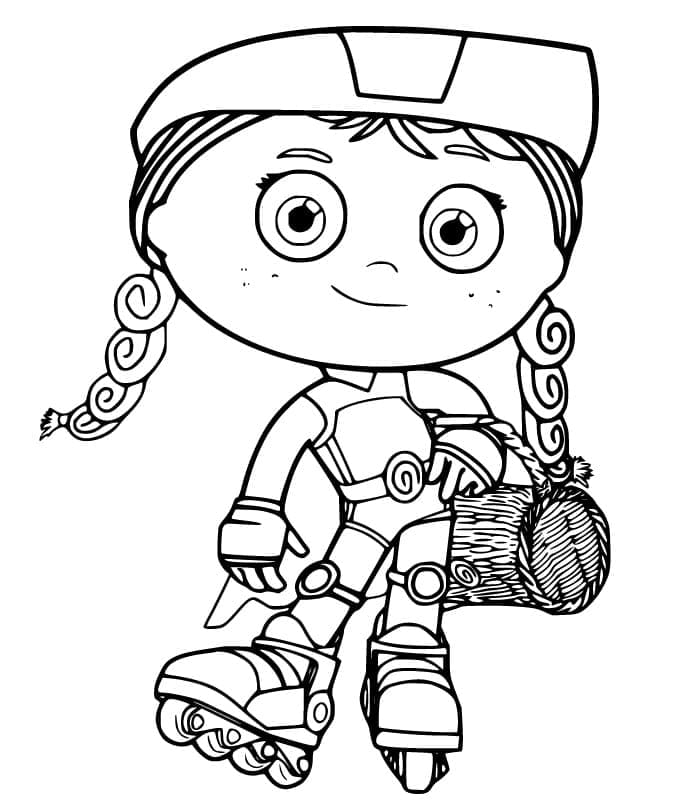 Red riding hood from super why coloring page