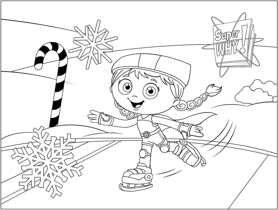 Red riding hood super why coloring page