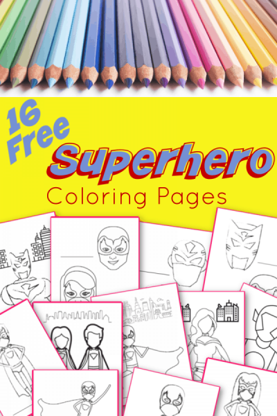 Free superhero coloring pages