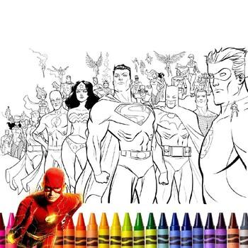 The flash coloring pages printable superhero coloring pages for kids
