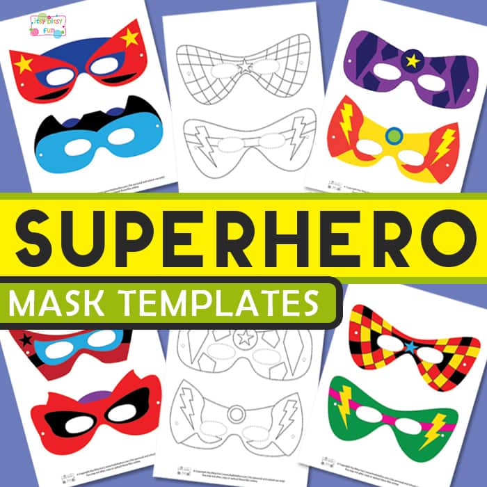 Superhero mask template