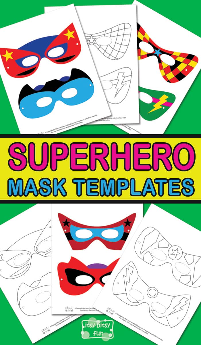 Superhero mask template